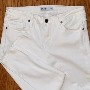 JUST BLACK white ripped skinny jeans